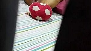 Stepbrother Discovers Stepsister In Room With Toys And Costume Play