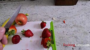 Kitchen play turns into taboo fantasy as step sis gets pov fuck in young 18+ slut scene.