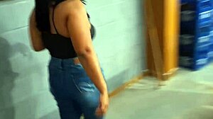 Amateur latina pornstar gets fucked doggystyle in car after pool game!