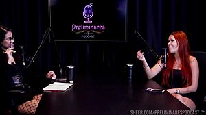 Melhores momentos da Carla Santos no Preliminares Podcast com Bia Hot - Parte 3 watch on Sheer Red.