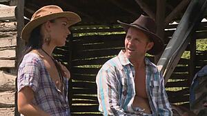 Check out this brunette milf in lingerie. She's taking big cock outdoor in a factory for anal and blowjob action.