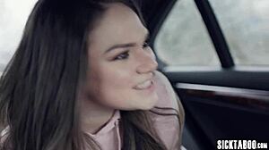 Athena Faris sexy teen 18+ gets hardcore banged by crazy stranger with monster cock 😈