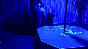 big guy catches skinny waitress for sex