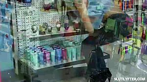 Shoplifter Amber Summer got caught stealing make ups in the shop. Officer Rusty Nails stripped searched her, then deepthroated and doggystyled her big ass with monster cock at work.