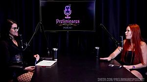 Melhores momentos da Carla Santos no Preliminares Podcast com Bia Hot - Parte 3 watch on Sheer Red.