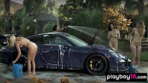 Asian Teen Jade Luv and Blonde Brunette BFFs Slip Out of Tiny Bikinis. Petite Czech European Girls Show Skinny Bodies and Small Tits.