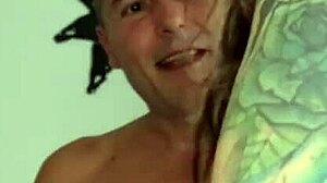 Cum drips from housewife Madison Lush's pussy after creampie fuck. Her cuck husband watches the action.