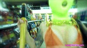 Busty bikini girlfriends get wild stealing and fucking in a hot foursome on spring break.  