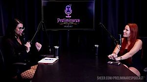 Melhores momentos da Carla Santos no Preliminares Podcast com Bia Hot - Parte 3 watch on Sheer Red.