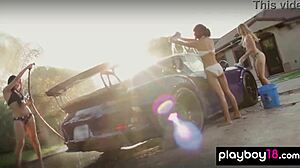 Asian Teen Jade Luv and Blonde Brunette BFFs Slip Out of Tiny Bikinis. Petite Czech European Girls Show Skinny Bodies and Small Tits.