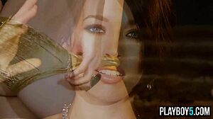 Diana doll blonde slut handles giant cock with blowjob cumshot facial missionary solo masturbation