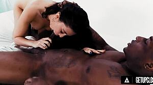 Watch petite 18+ Jane Wilde eat Rob Pipers ass! Then she takes his monster cock hard in rough orgasm sex!