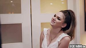 Athena Faris sexy teen 18+ gets hardcore banged by crazy stranger with monster cock 😈