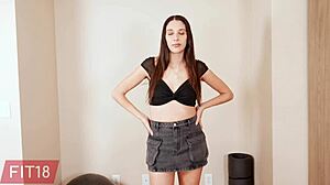 Fit18 - Aria Sloane - I Creampie a Tall Italian Model in a Hot Pink Bodysuit