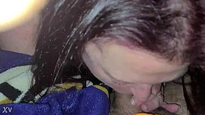 Miss Samantha sucks favorite cock in deepthroat slut action