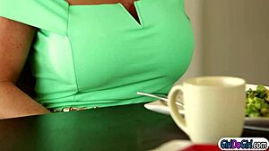 Stepmom Controls Stepteen 18+ in Roleplay with Kissing, Pussy Licking, and Masturbation