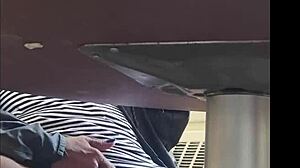 Got Caught Filming Wife Upskirt - What A Wet Pussy Flash!