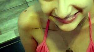 sadira hotwife teases in the erotikaxxx bathroom. this cute curvy latina blonde handles big monster cock beautifully.