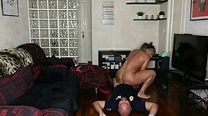 Bold policeman arrives to arrest muscular milf but ends up deepthroating and assfucking her