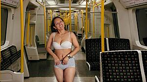 preview of stripping and masturbating on metro with agarabas and olpr brings intense arousal and deep emotional release