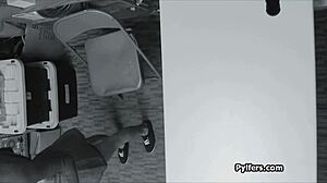 i caught this sporty blonde thief on hidden cam and fucked her hardcore in the shop