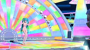 I adore how Hatsune Miku appears fully nude in this Melt Project Diva mod with big ass and tits.