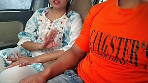 Cute Desi Indian Beauty Saara Bhabhi Enjoys Romantic Outdoor Car Encounter with Huge Dick