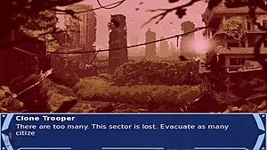 In this Star Wars Orange Trainer part 3, the master dominates sexy slave whores with tits in a BDSM group sex game.