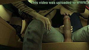 Hot girl sucks a huge cock in a car - full game in bio! 🚗🍆