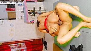 Cute desi girl gets rough hardcore doggystyle assfucking from boyfriend in college library