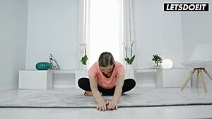 hey, yoga with petite 18+ ukrainian teen 18+ oxana chic gets so passionate 😍💦 turns into erotic couple sex with moaning and pussy licking!