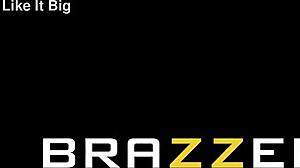 Redhead Audrey Reid takes on two dicks in a wild threesome, choking and gagging during deepthroat and double penetration.