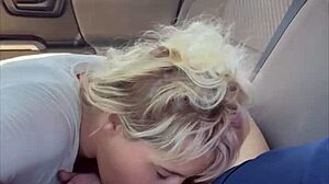 Real hooker with blonde hair gives BBBJ. She gets bent over, fucked bareback from behind, and takes load on ass.