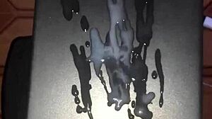 skinny guy with big cock does solo masturbation. he shoots huge cum in homemade video.