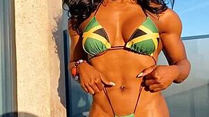 Erotic Hot Female Muscle Babe Fbb 27 Shows Off Muscular Body