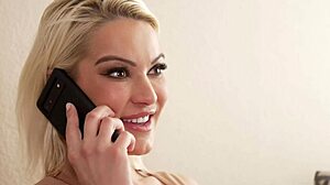 horny euro blonde babe reunites with husband for deepthroat blowjob and doggystyle fucking