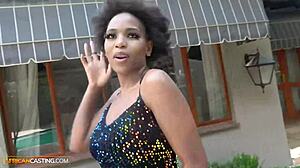 Big tits ebony rides huge producer cock after fake modeling casting interview