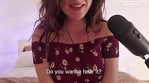 German teen gives dirty talk instructions to lick her pussy in close-up submissive roleplay