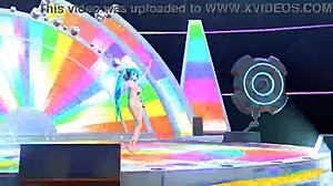 I adore how Hatsune Miku appears fully nude in this Melt Project Diva mod with big ass and tits.