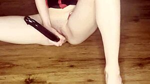 Just casually showing off my cute new black dildo friend in this homemade solo episode 4