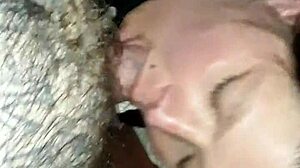 older woman sucking joshua jisms big white cock in mature brunette blowjob at trick city