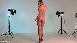 Blonde Teen 18+ With Bright Hazel Eyes In The Nude