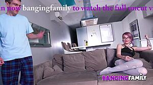 Oh man, I just got banged hard by my step brother's big cock, choking and gagging all over it in lingerie