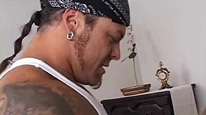 Young Blonde in Pigtails and Miniskirt Gives Deepthroat Blowjob. She Rides Old Man Until Facial Cumshot.