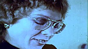 vintage dark lantern london features a british granny secretary in retro antique office setting