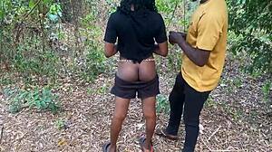 Intense Rough Romance In Jungle With Petite Asian And European Pornstar