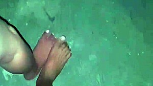 Asian girl flashes lingerie outdoors in public street game