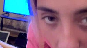 Hoodie Cumshot With Blonde Babe Blowjob