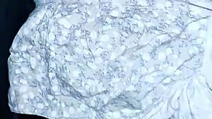 Asian girl flashes lingerie outdoors in public street game