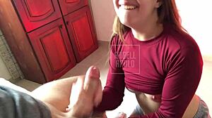 I just love how she gives this perfect drooling blowjob with her cute Latina natural tits and big ass 😍👌